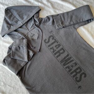 Disney Parks Star Wars Tunic Hoodie size M, Gray with Black Sparkle Glitter